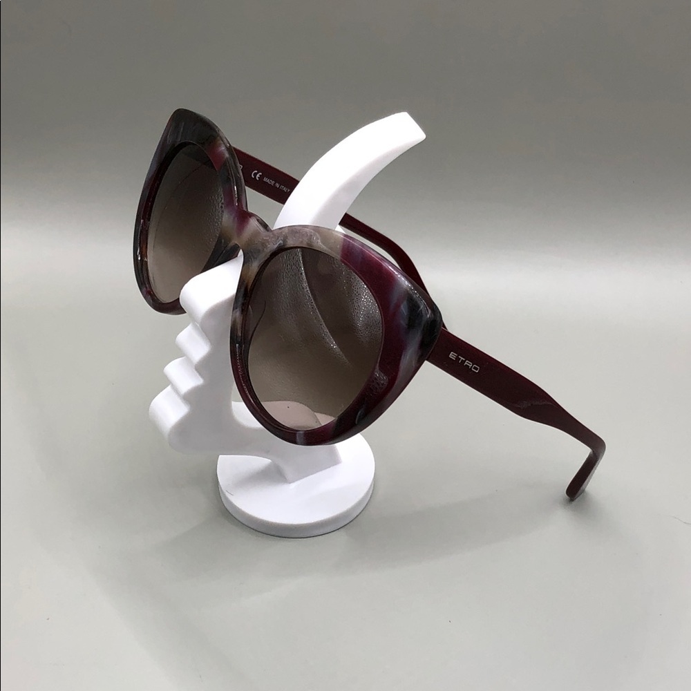ETRO ET643S 601 53 20 140 multicolor dark red marble cat eye sunglasses Italy.